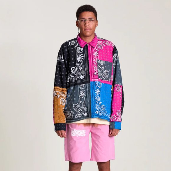 Vyner Articles Zip Up Jacket - Bandana Patchwork - Picture 3 of 4